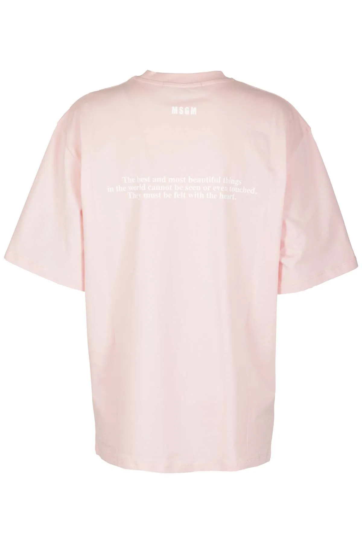 MSGM Heart Printed Crewneck T-Shirt