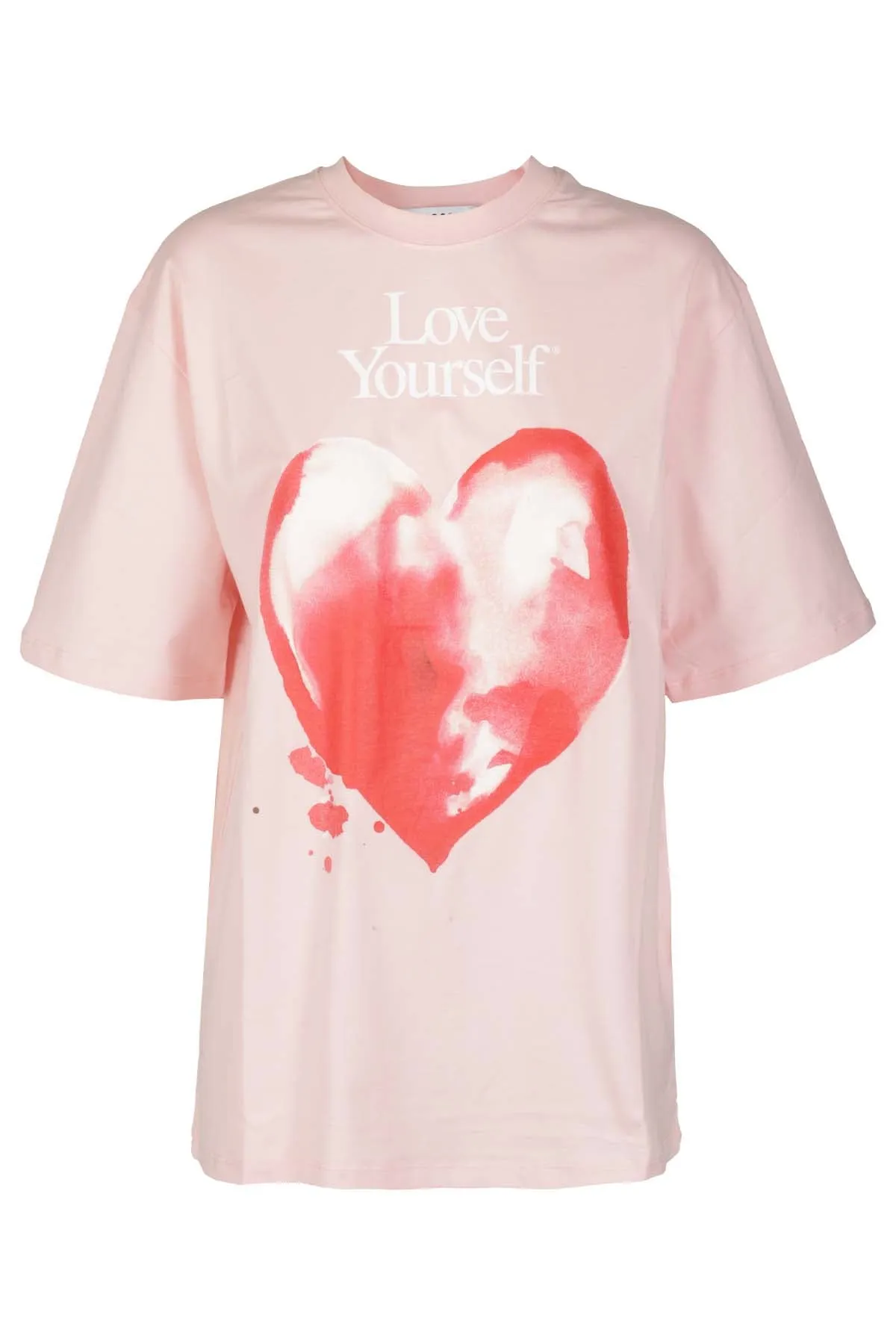 MSGM Heart Printed Crewneck T-Shirt