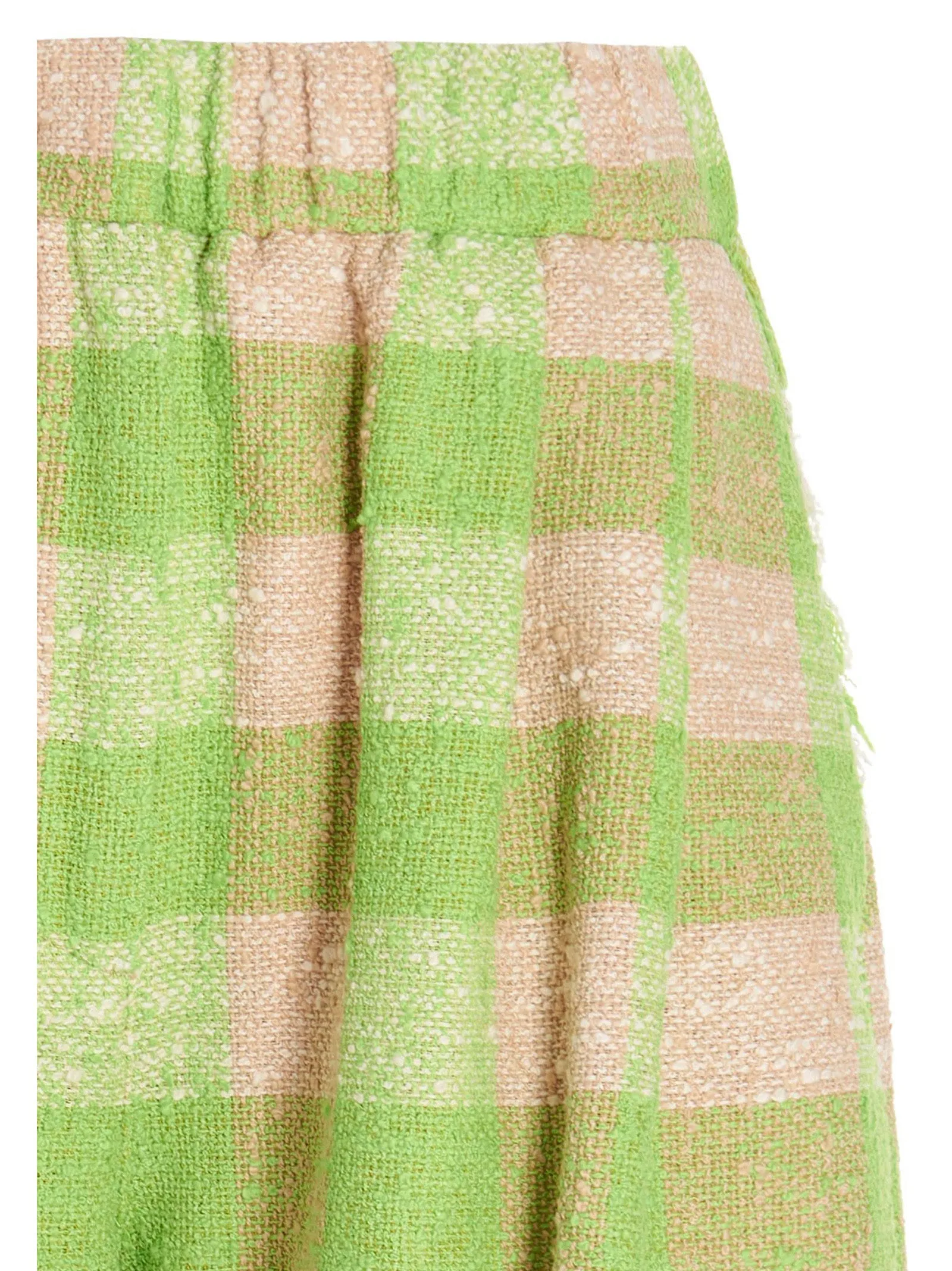 MSGM High Waisted Checked Bermuda Shorts