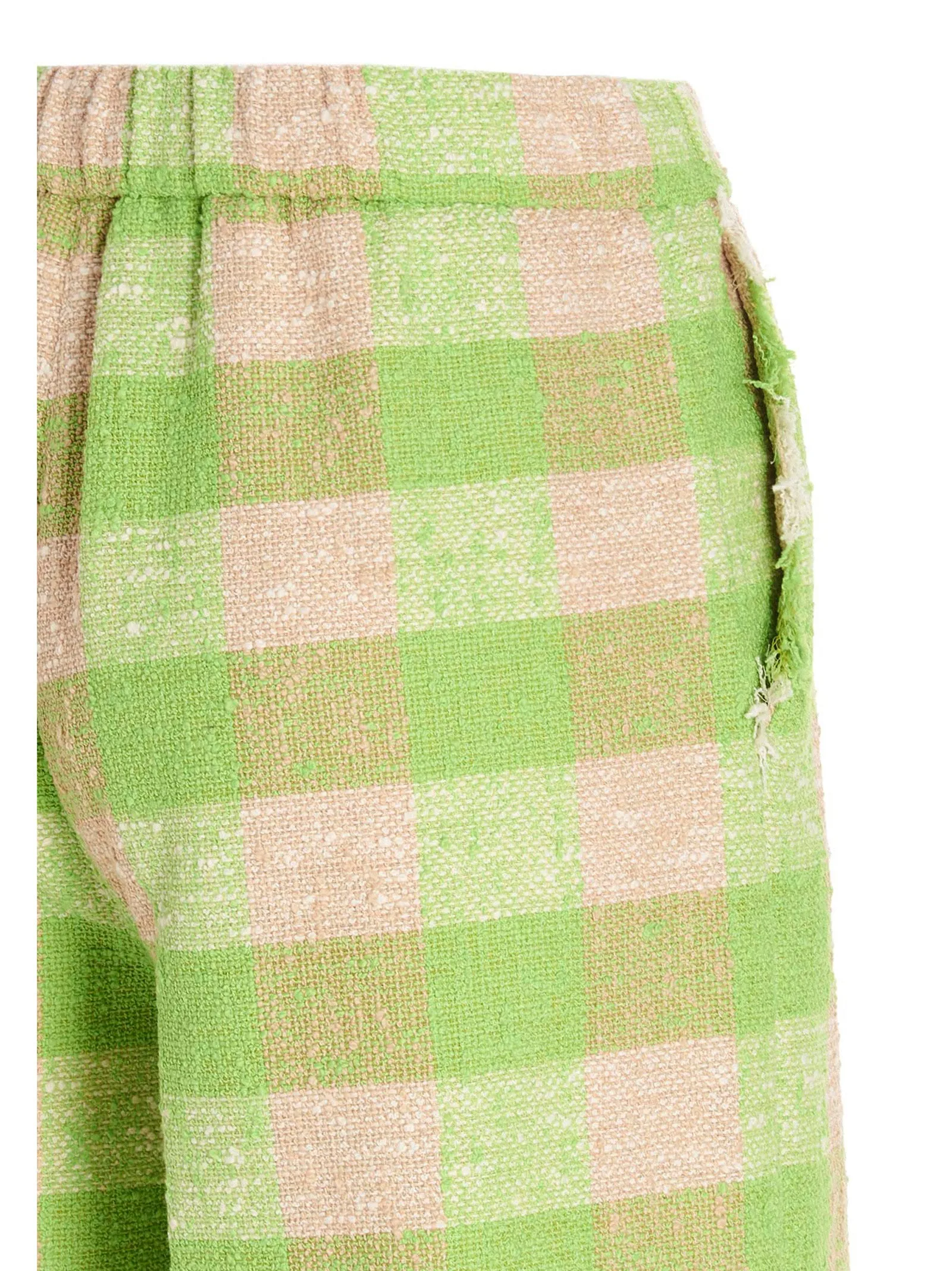 MSGM High Waisted Checked Bermuda Shorts