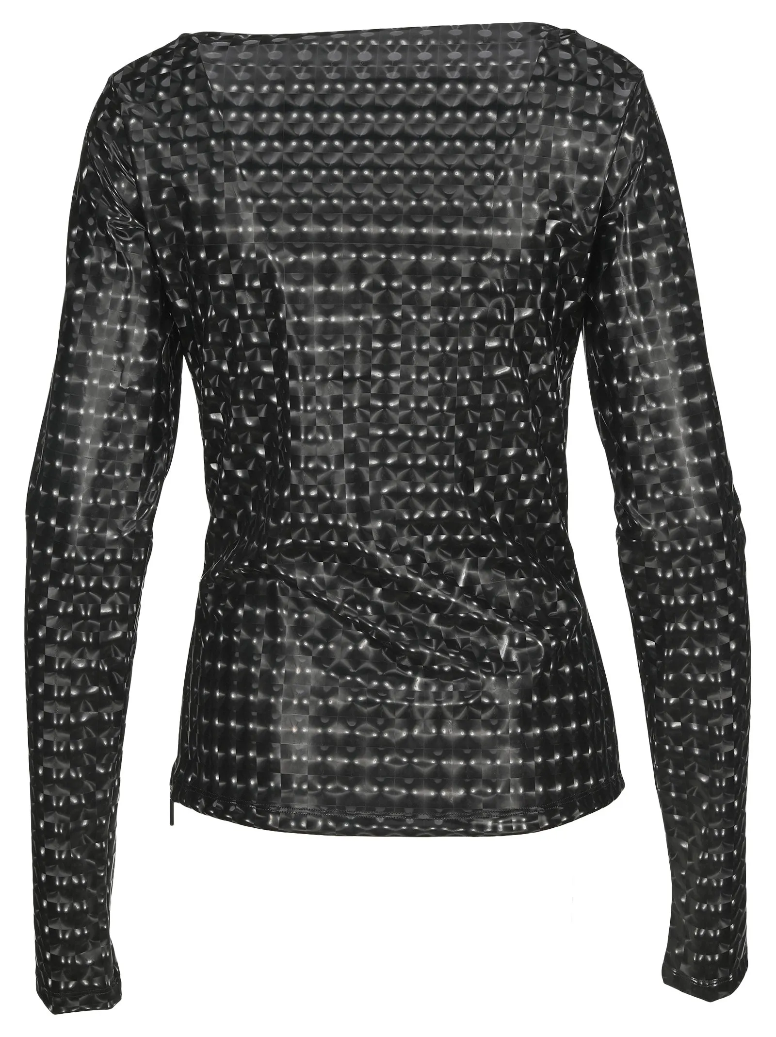 MSGM Holographic-Effect Ruched Top