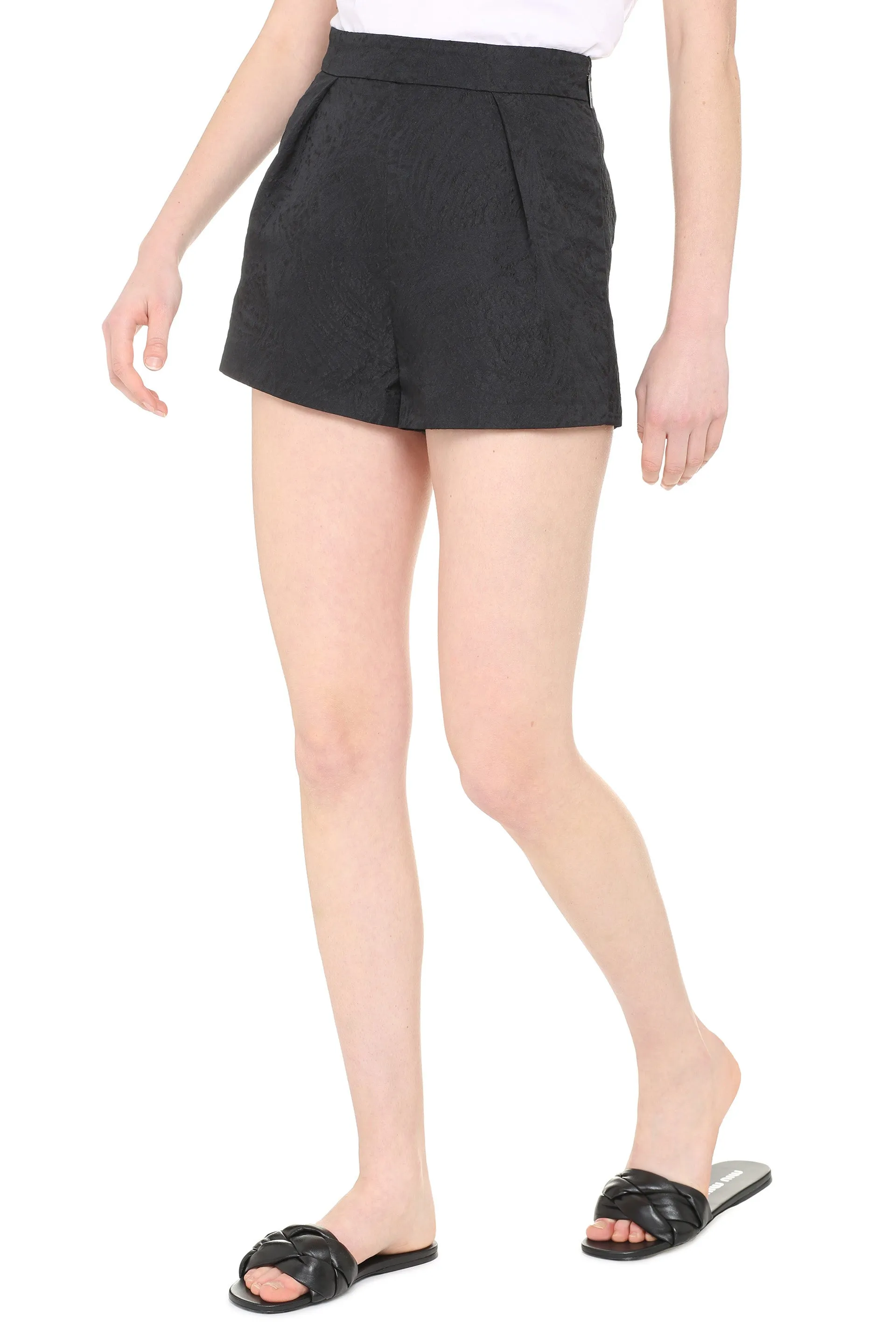MSGM Jacquard Pleated Shorts