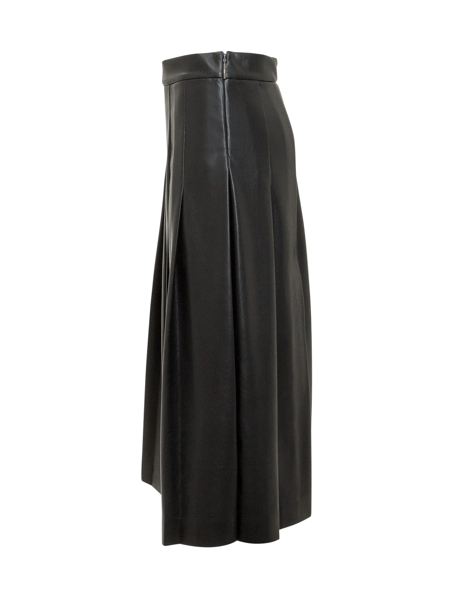 MSGM Leather Pleated Skirt