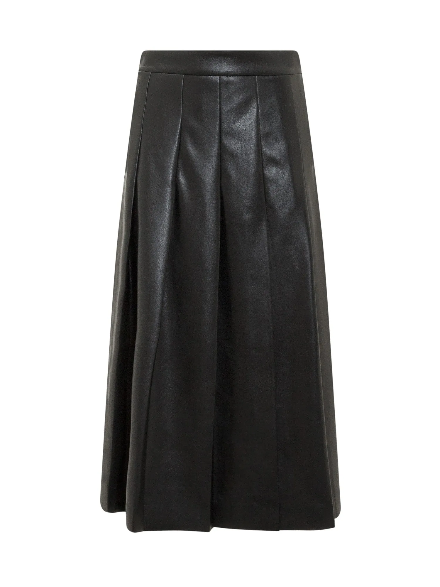 MSGM Leather Pleated Skirt