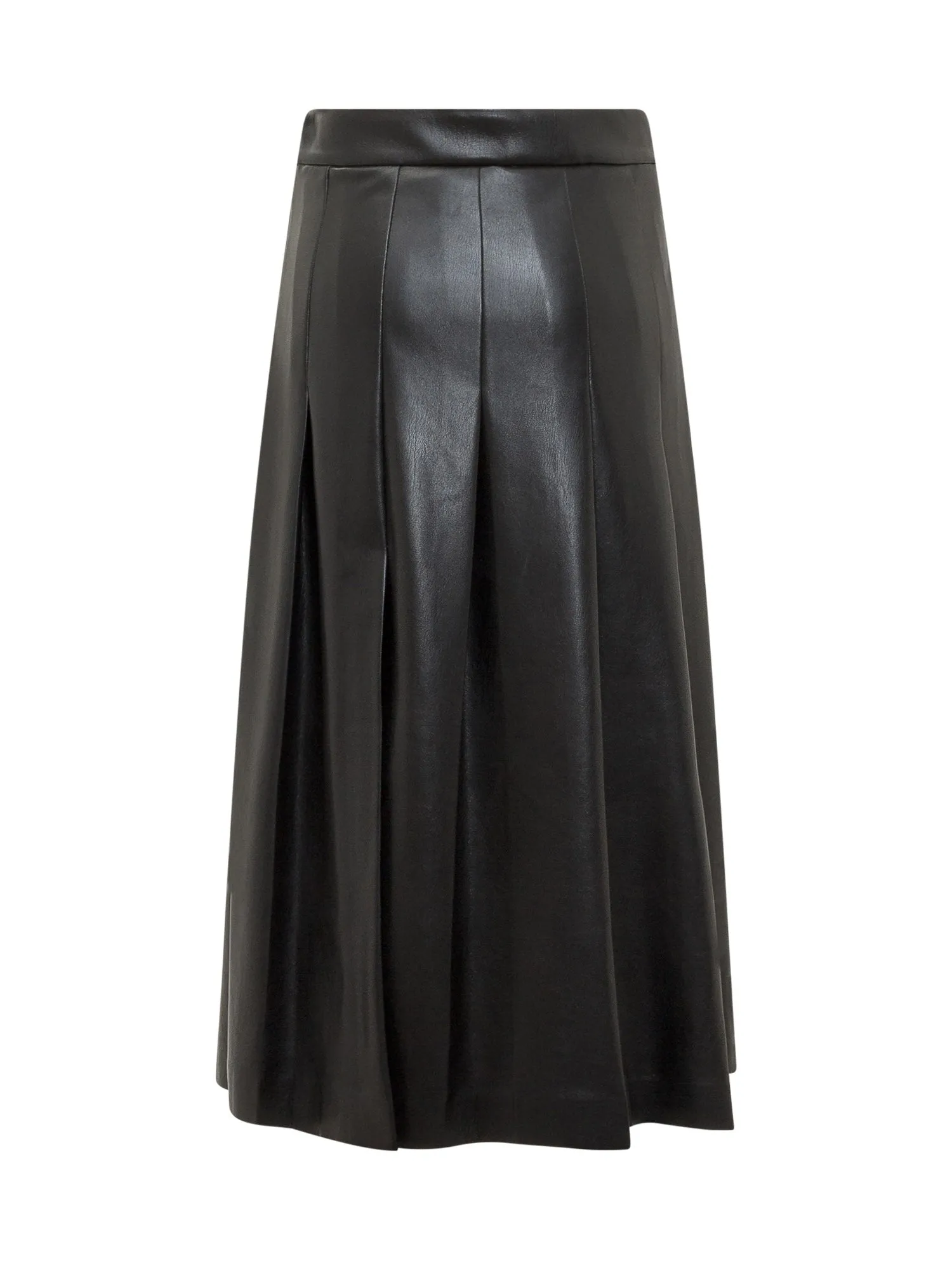 MSGM Leather Pleated Skirt