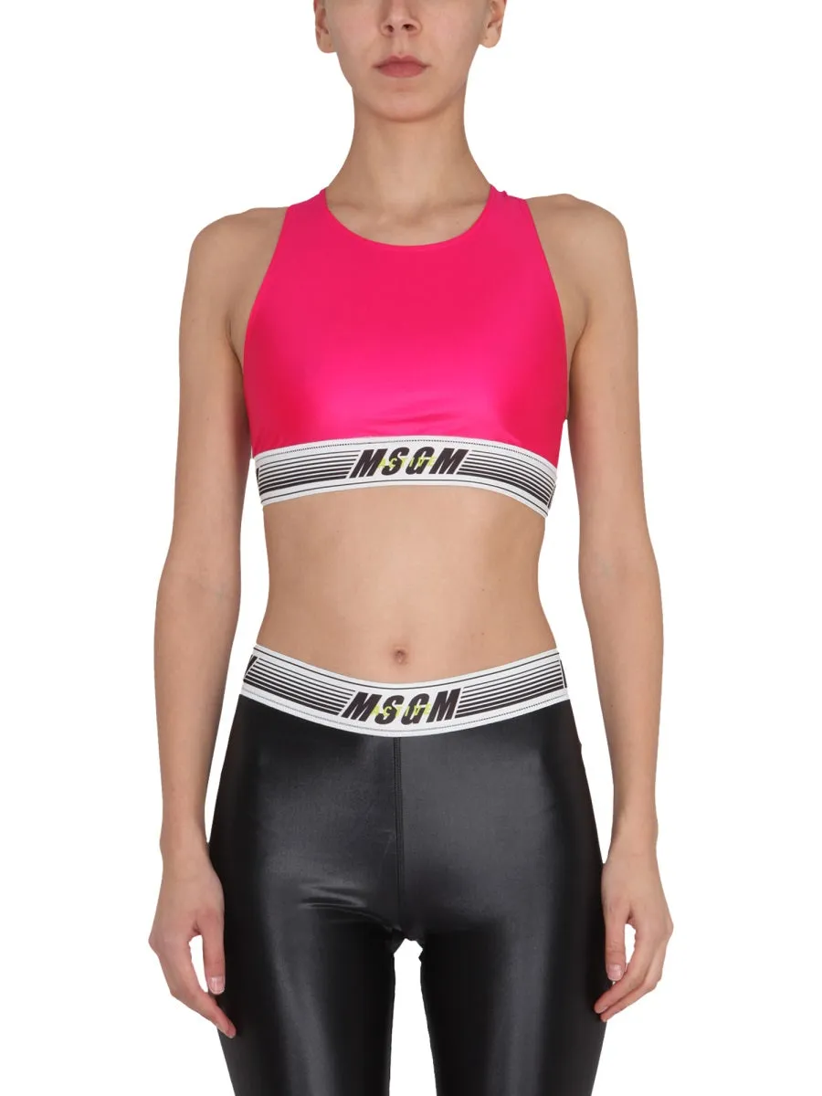 MSGM Logo Band Sport Top