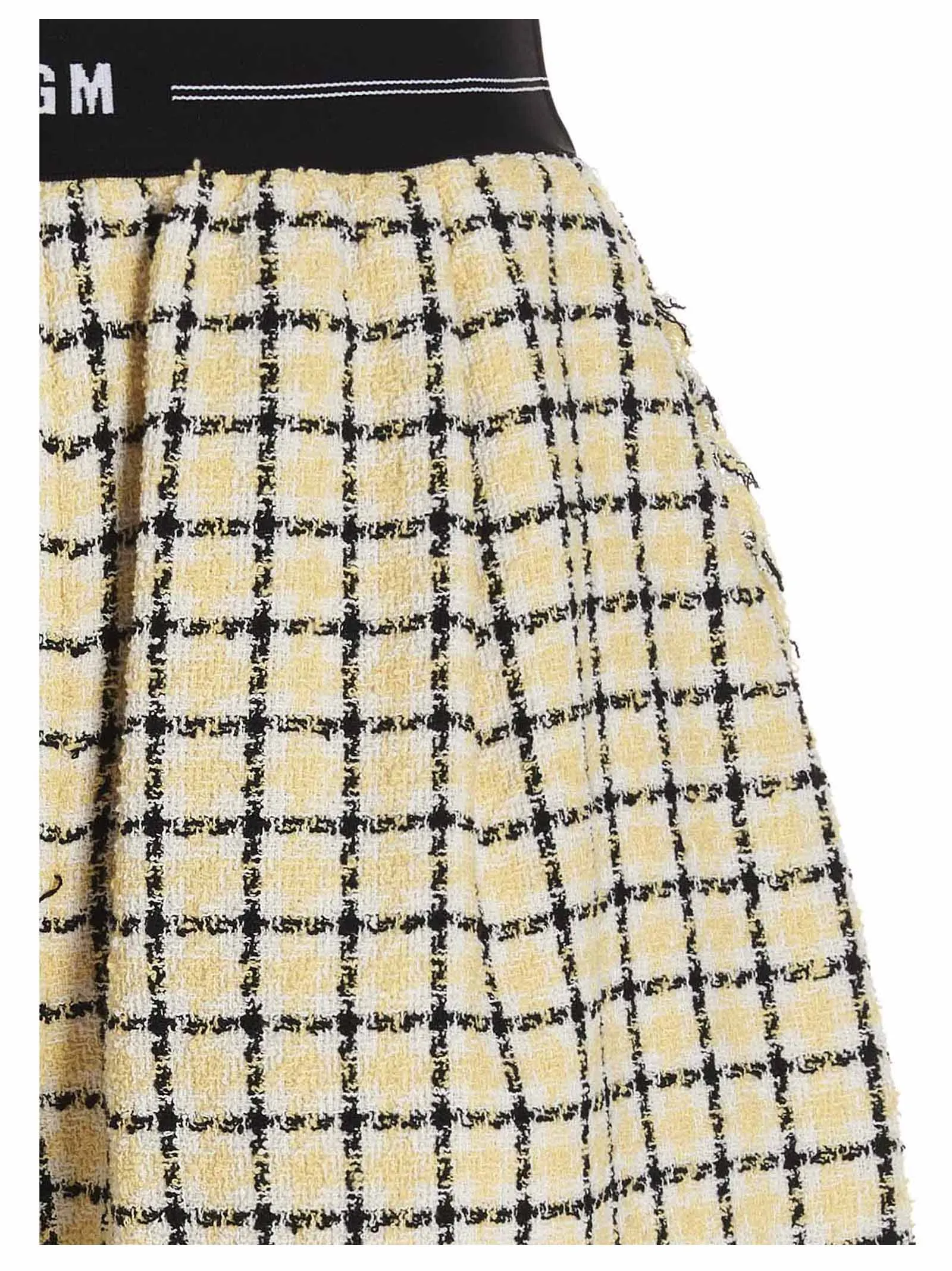 MSGM Logo Detailed Checked Shorts