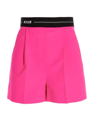 MSGM Logo Detailed Tailored Shorts