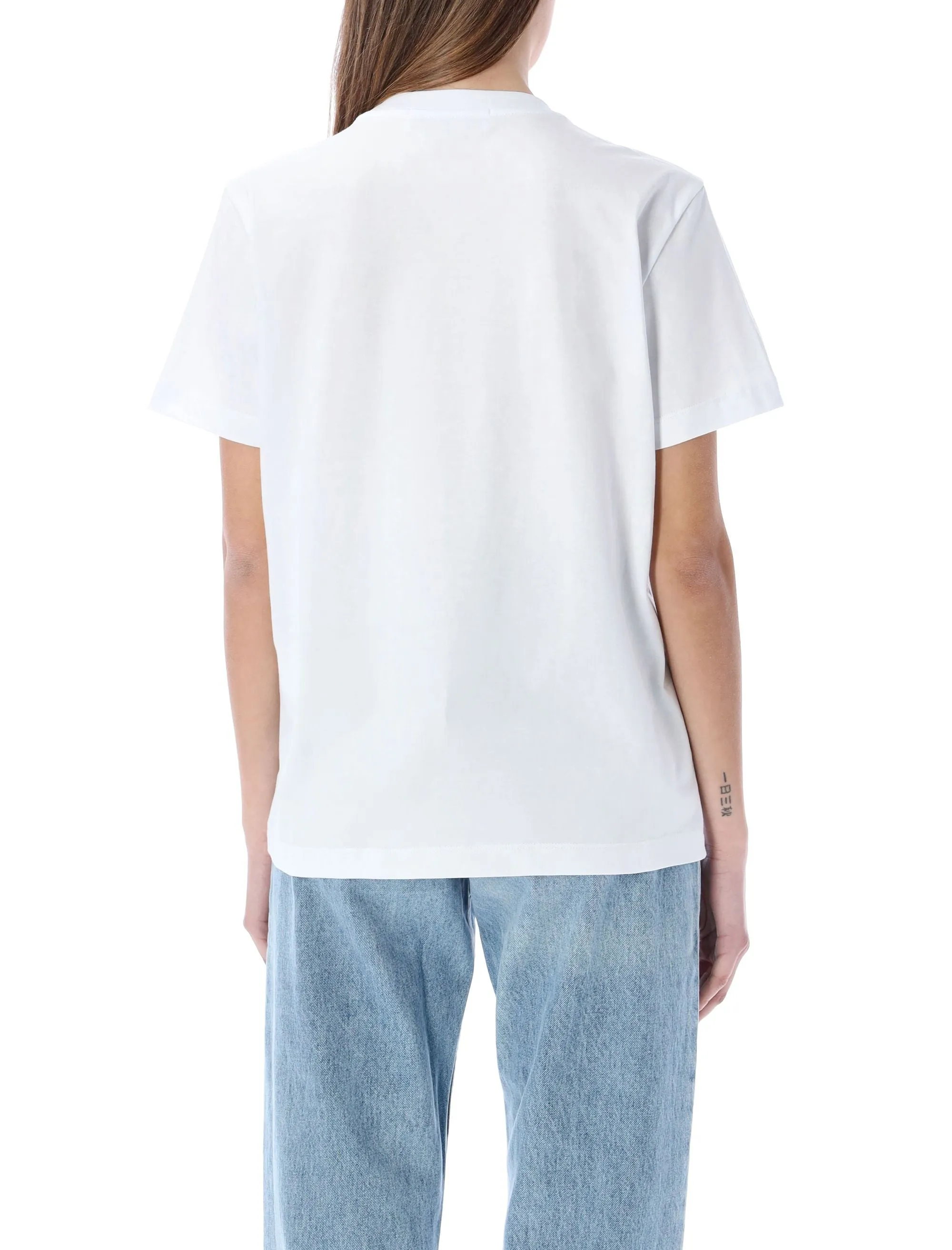 MSGM Logo Embellished Crewneck T-Shirt