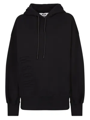 MSGM Logo Embossed Drawstring Hoodie