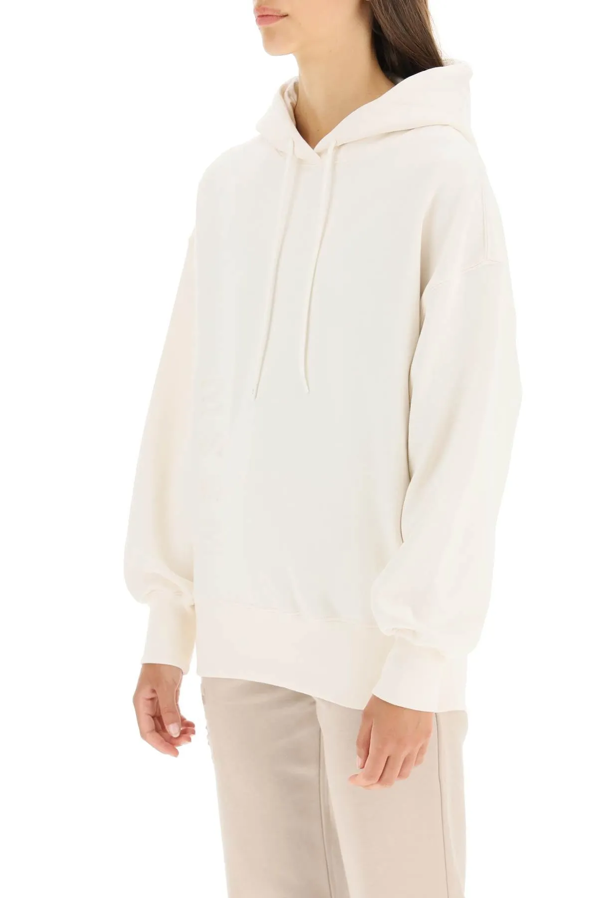 MSGM Logo Embossed Drawstring Hoodie