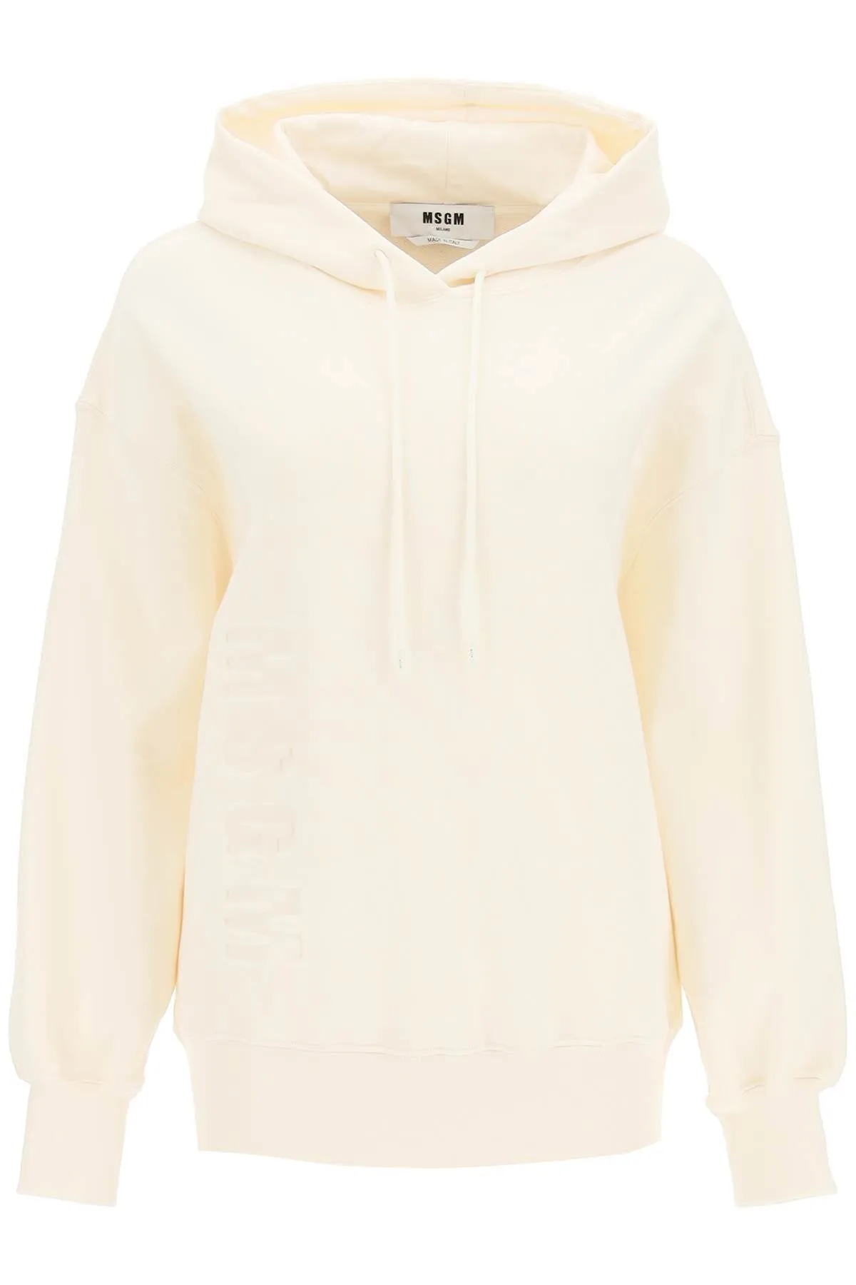 MSGM Logo Embossed Drawstring Hoodie