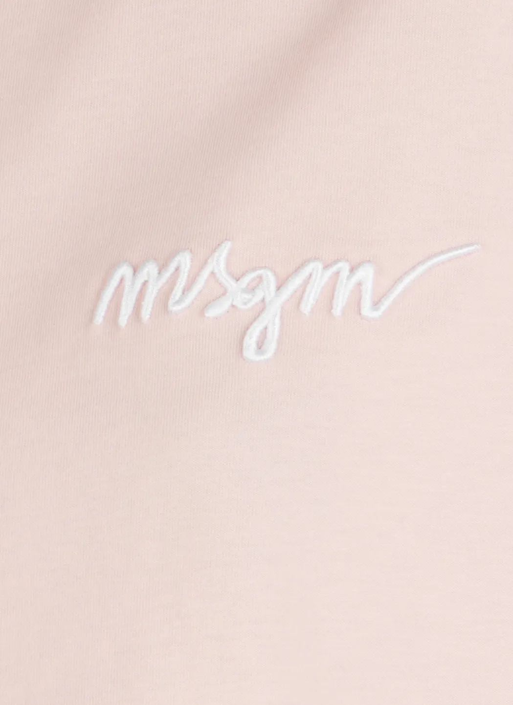 MSGM Logo Embroidered Crewneck T-Shirt