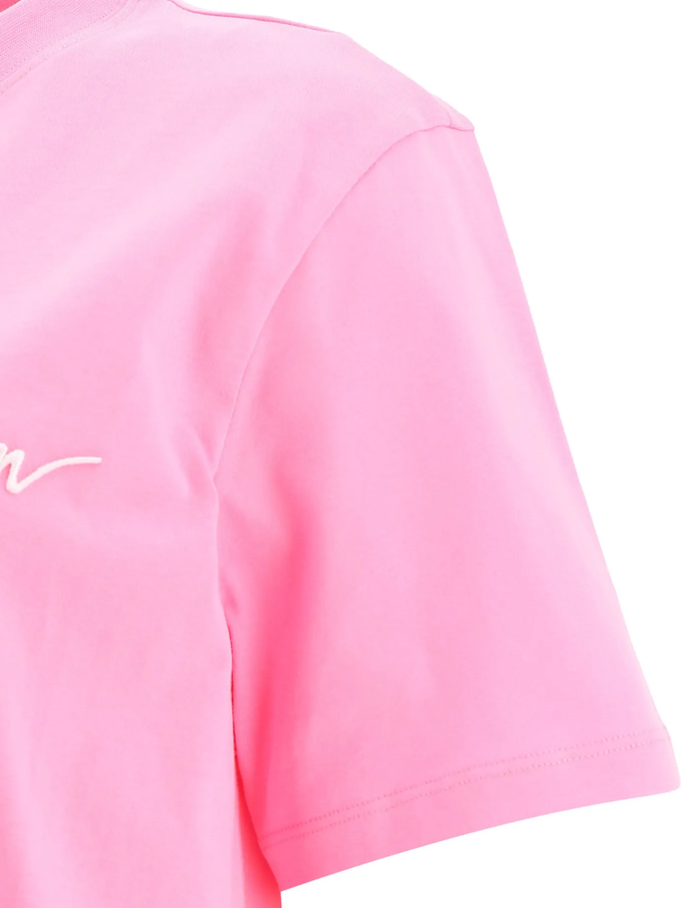 MSGM Logo Embroidered Crewneck T-Shirt