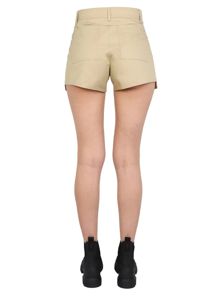 MSGM Logo Embroidered Shorts