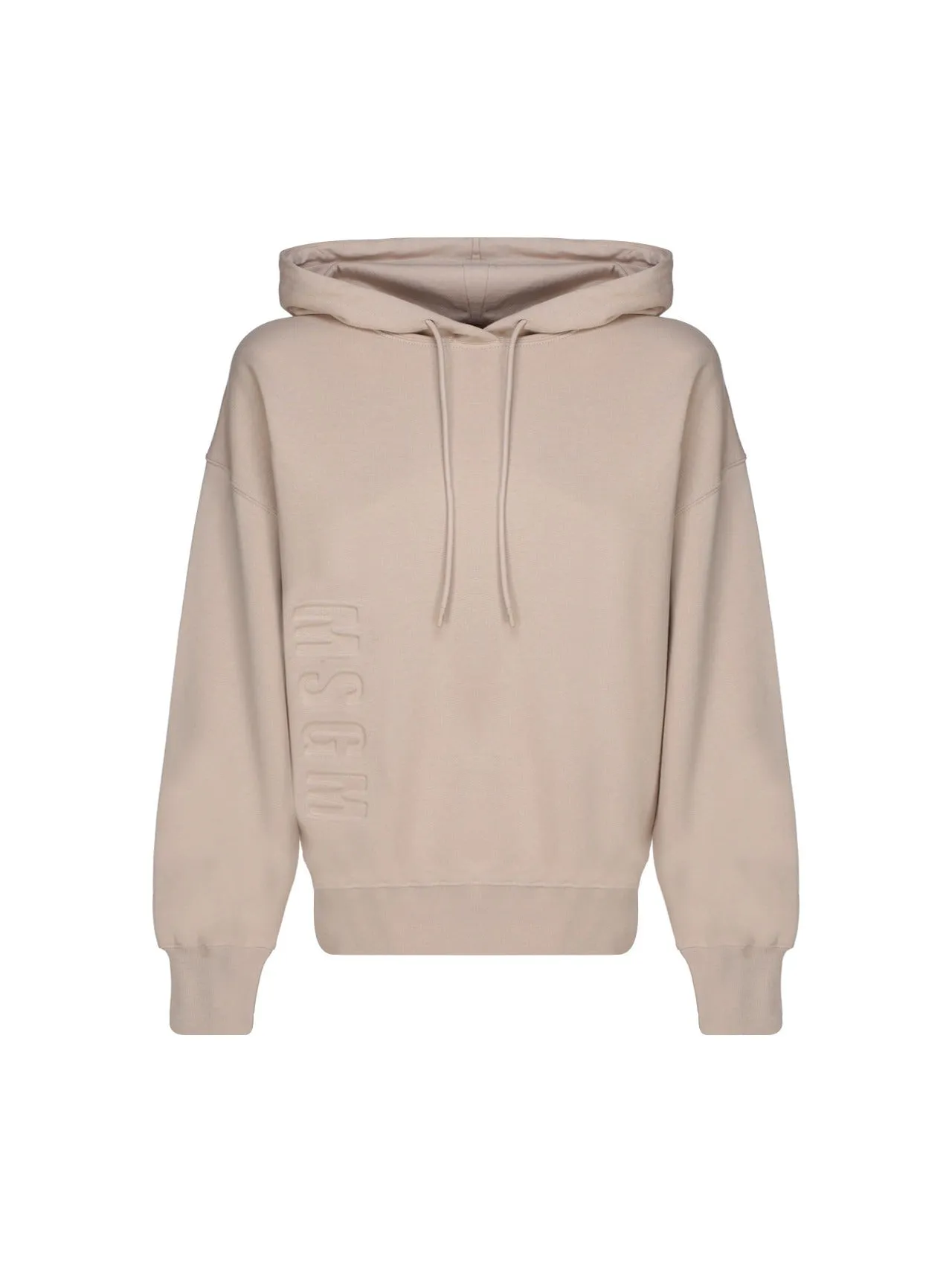 MSGM Logo Flocked Drawstring Hoodie
