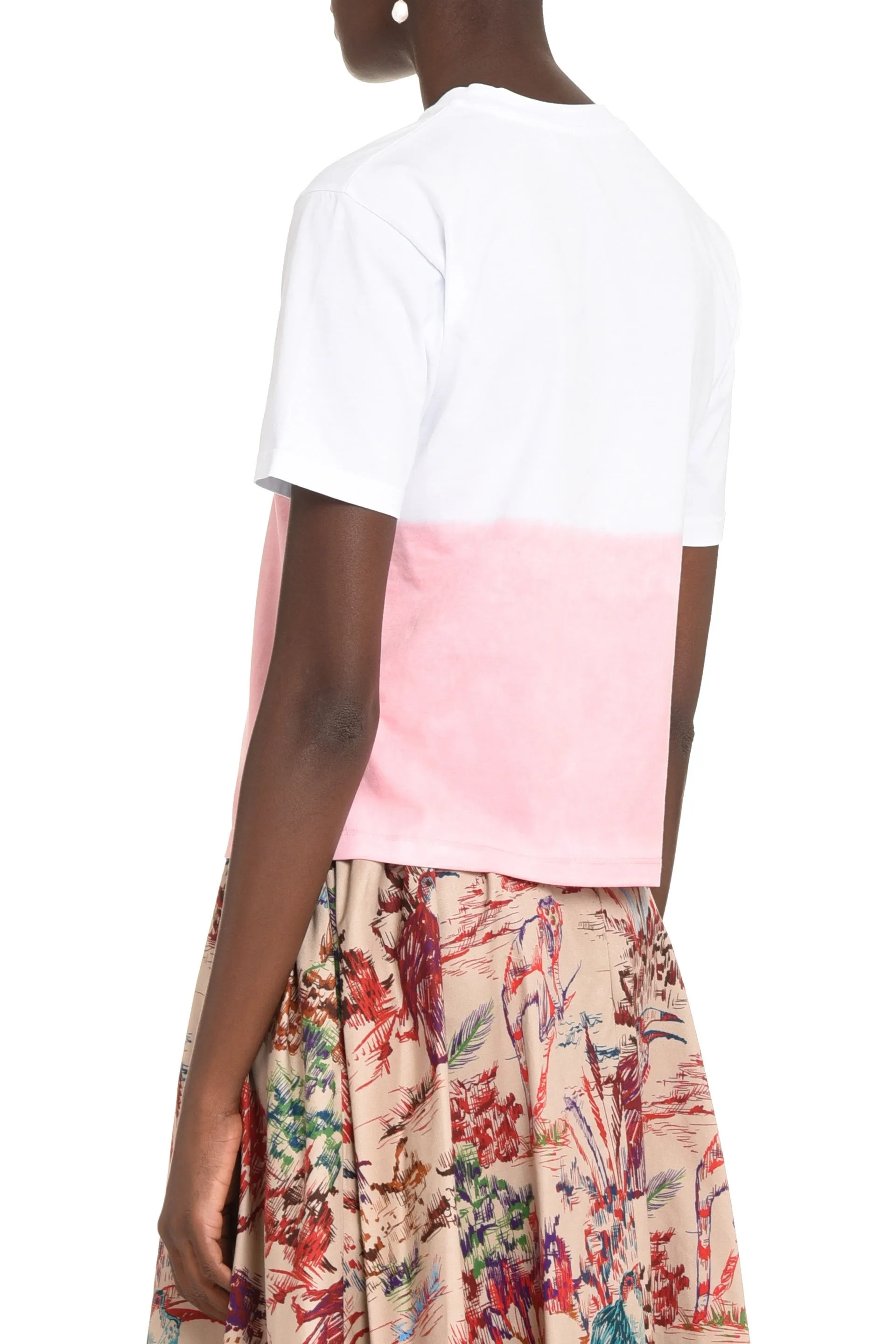 MSGM Logo Gradient Crewneck T-Shirt