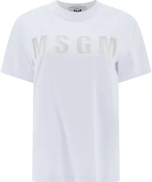 MSGM Logo Patch Crewneck T-Shirt
