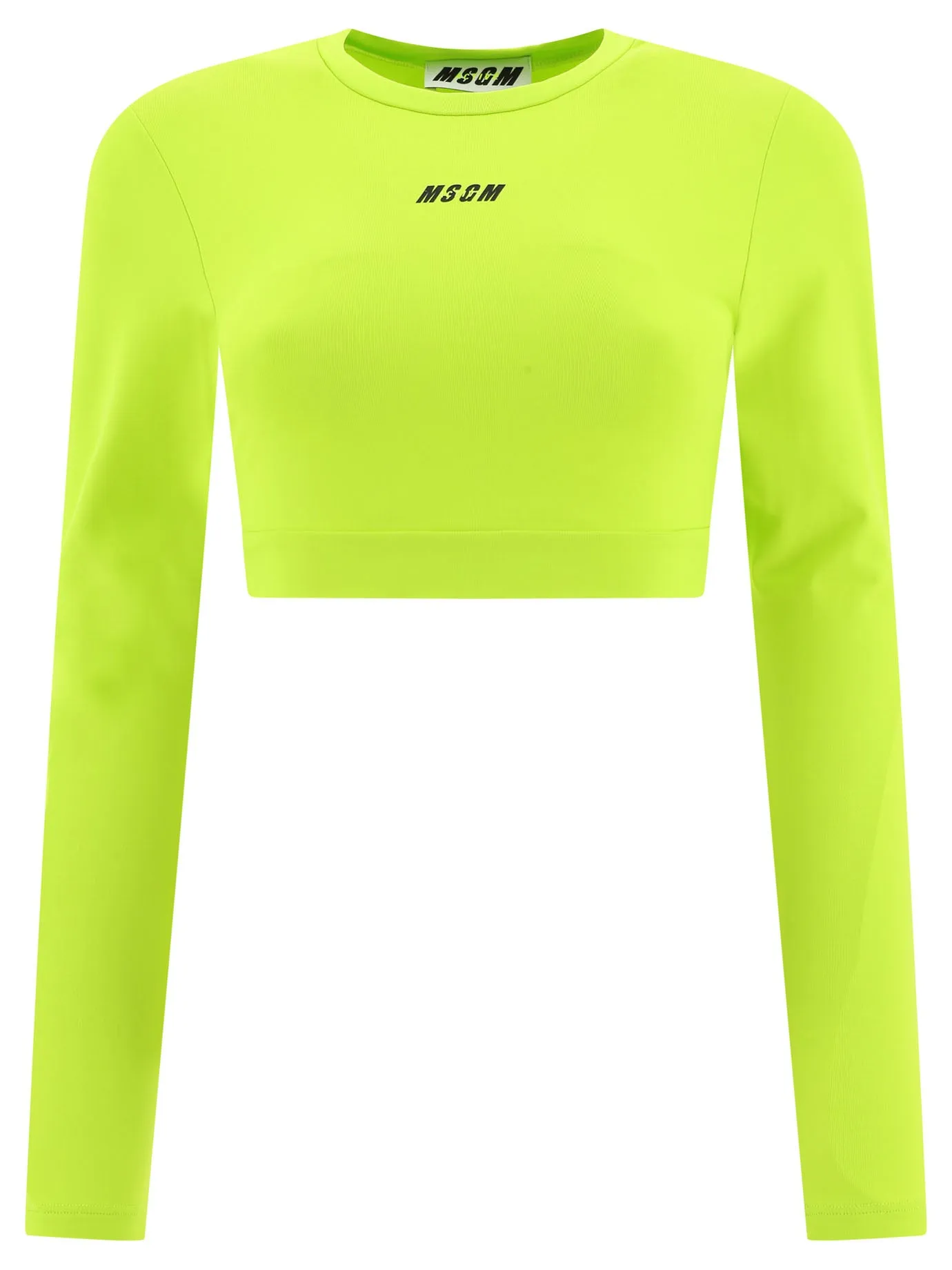 MSGM Logo Print Cropped Top
