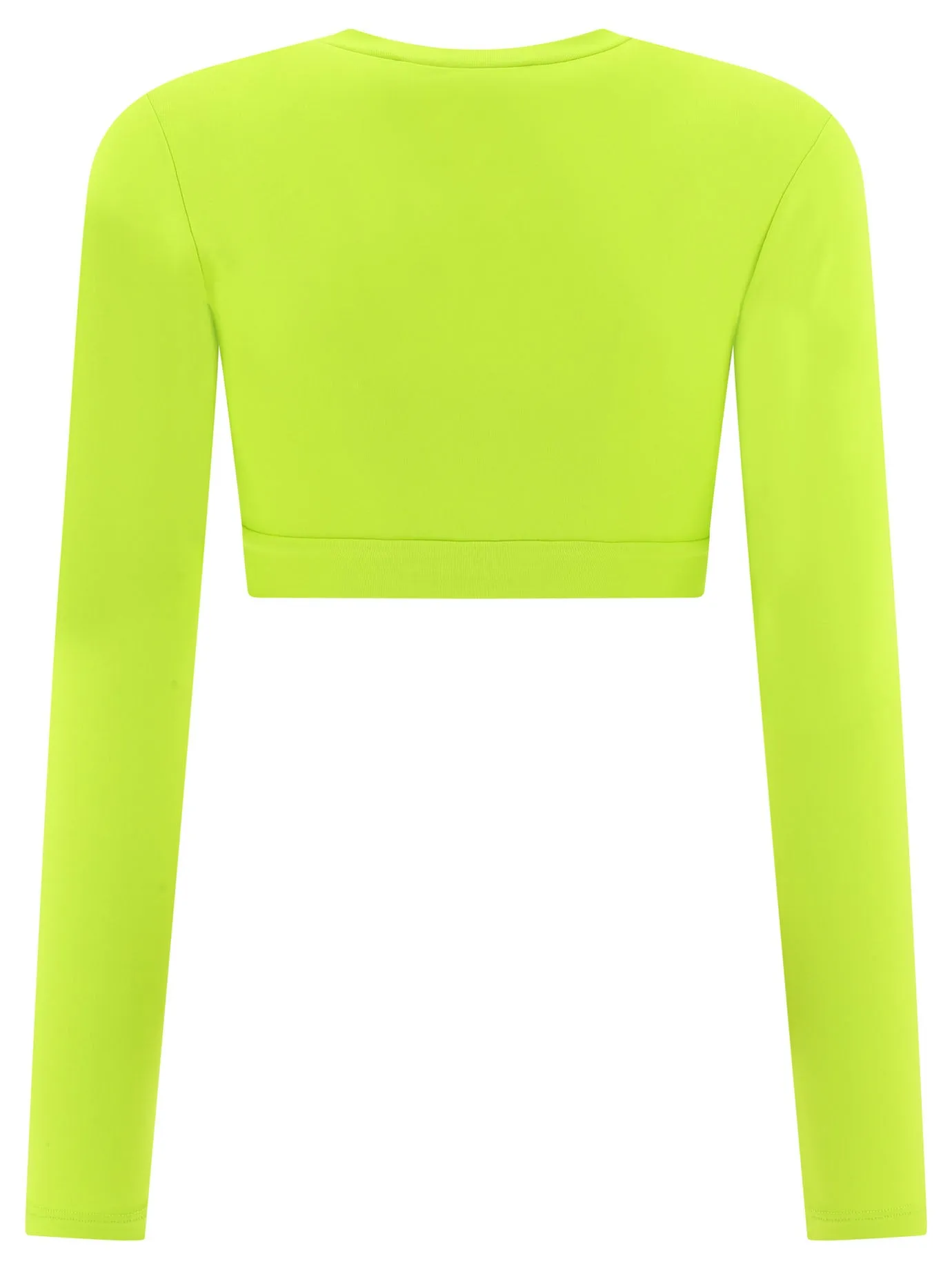 MSGM Logo Print Cropped Top