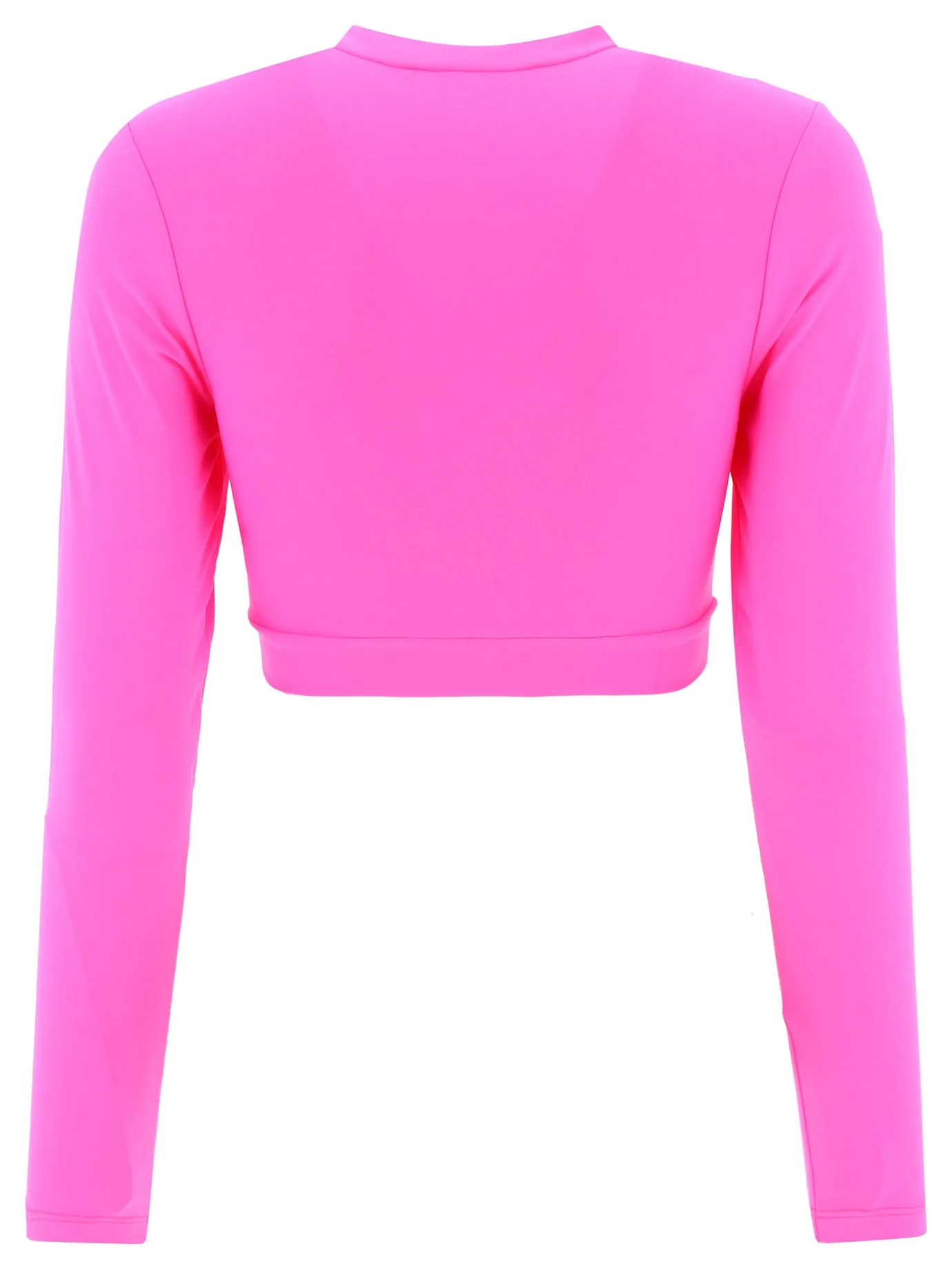 MSGM Logo Print Cropped Top