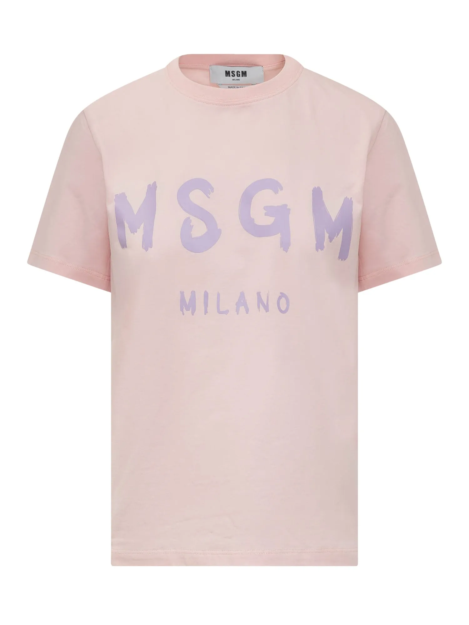 MSGM Logo Printed Crewneck T-Shirt