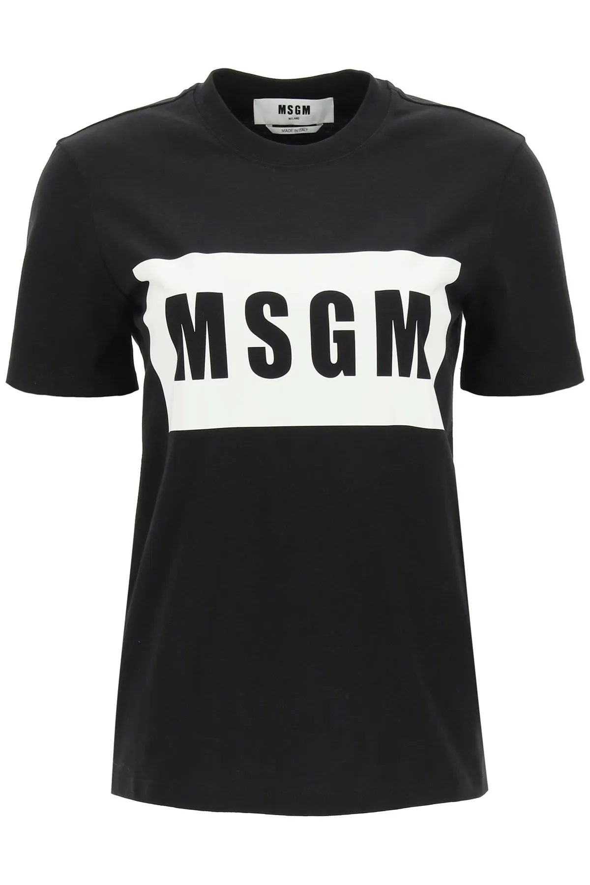 MSGM Logo Printed Crewneck T-Shirt