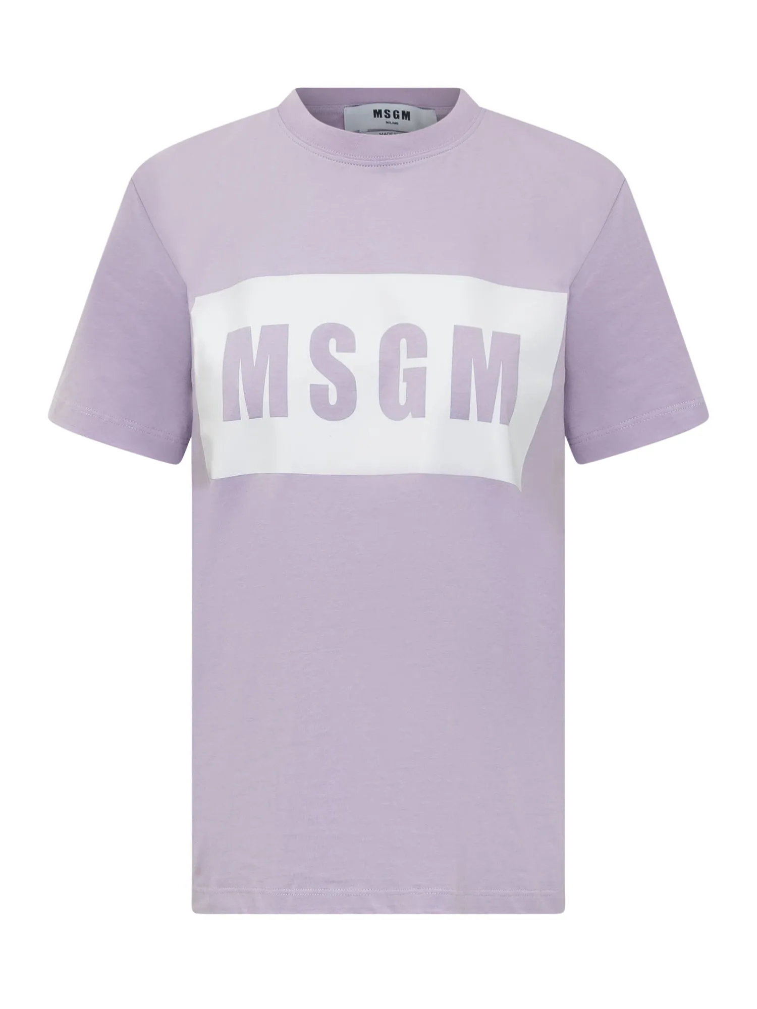 MSGM Logo Printed Crewneck T-Shirt