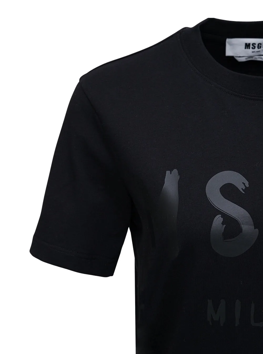 MSGM Logo Printed Crewneck T-Shirt