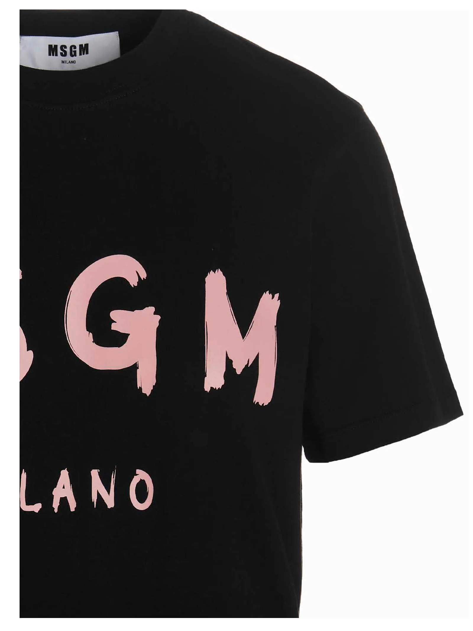 MSGM Logo Printed Crewneck T-Shirt