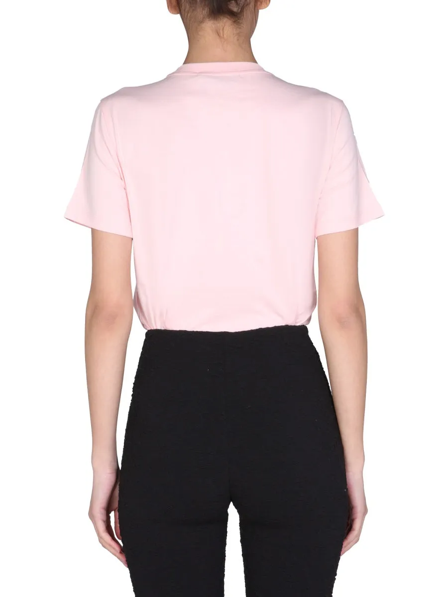 MSGM Logo Printed Crewneck T-Shirt