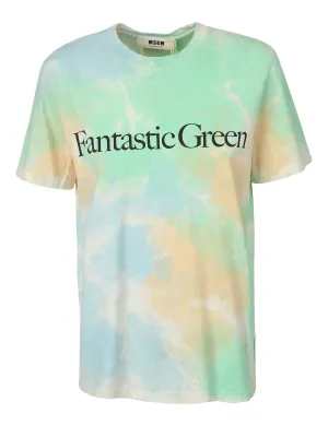 MSGM Logo Printed Crewneck T-Shirt