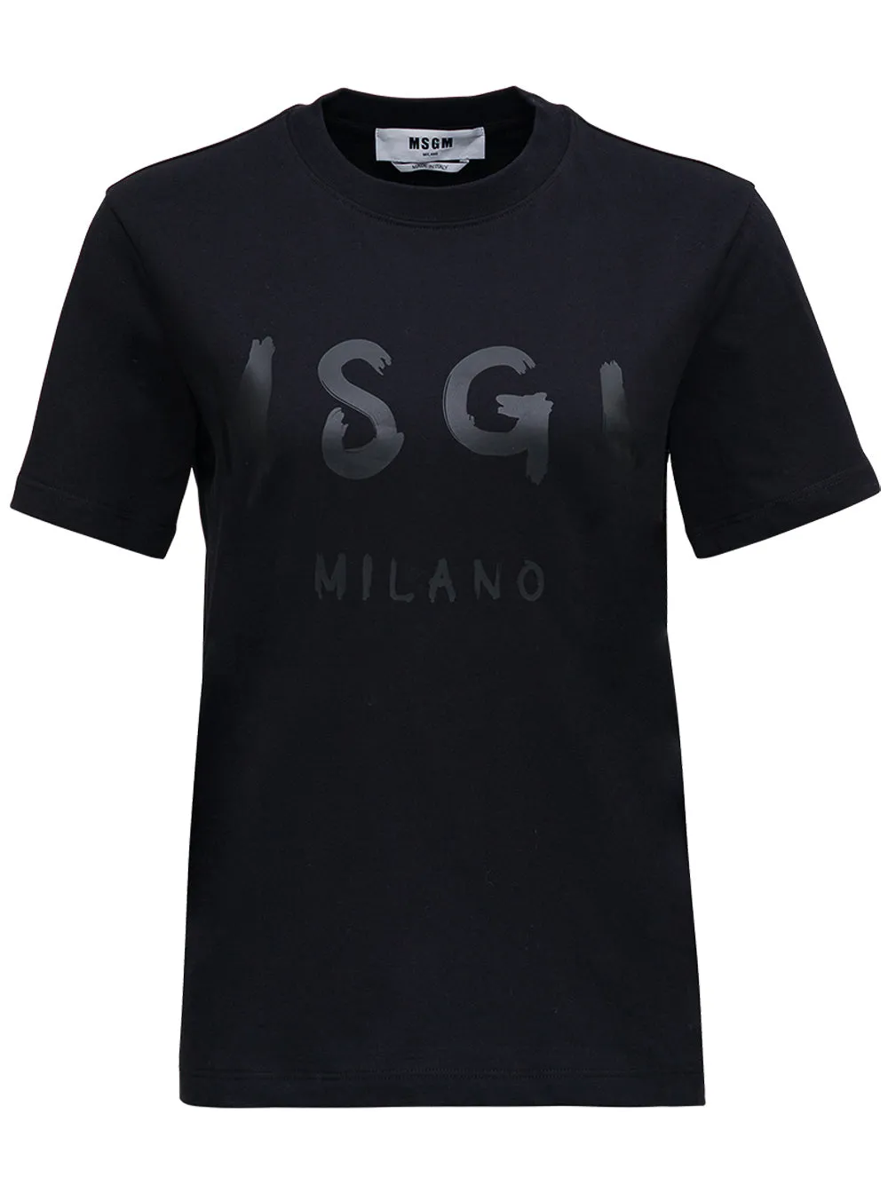 MSGM Logo Printed Crewneck T-Shirt