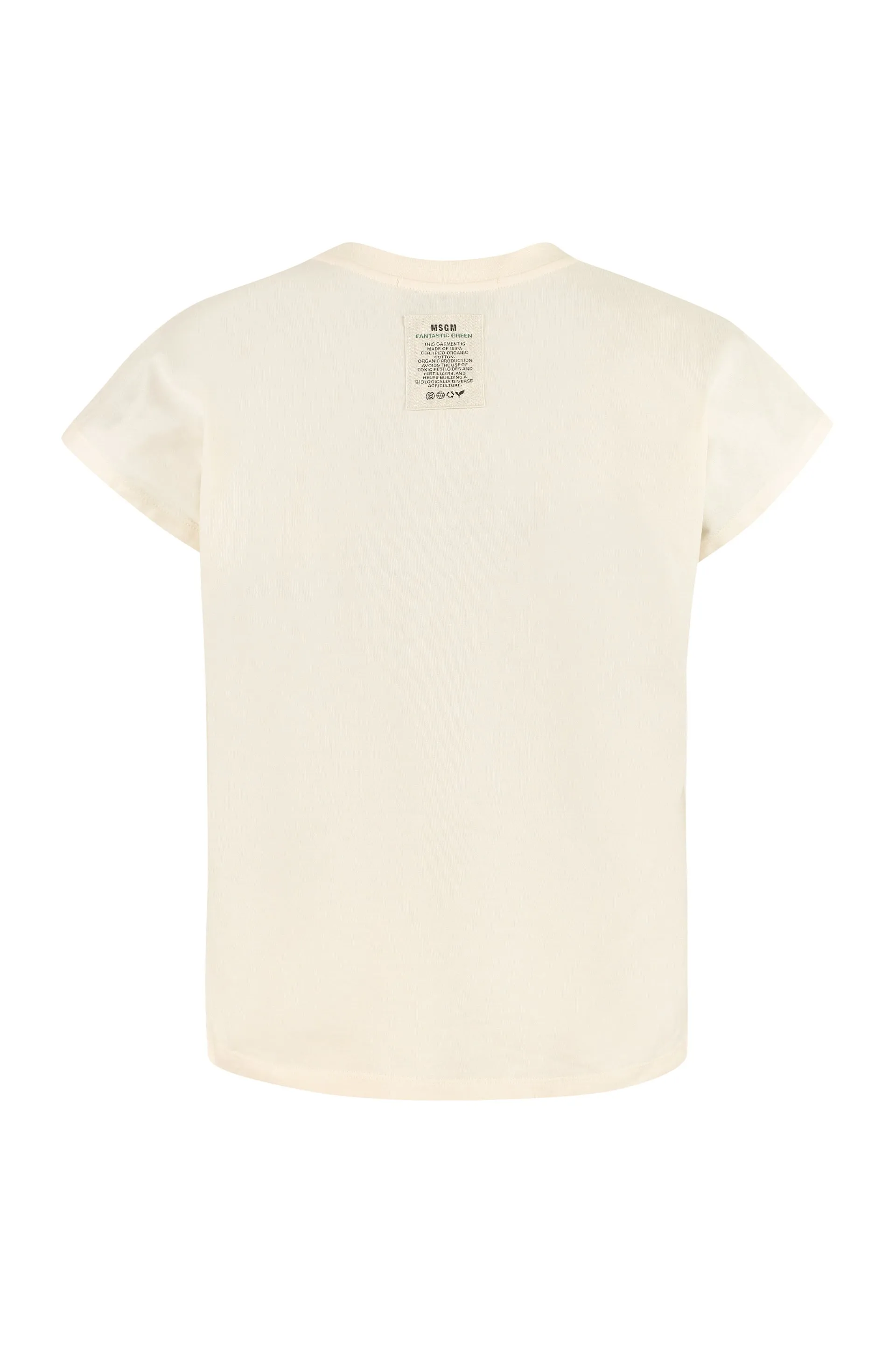 MSGM Logo Printed Crewneck T-Shirt