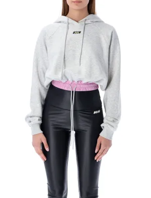 MSGM Logo Printed Drawstring Hoodie