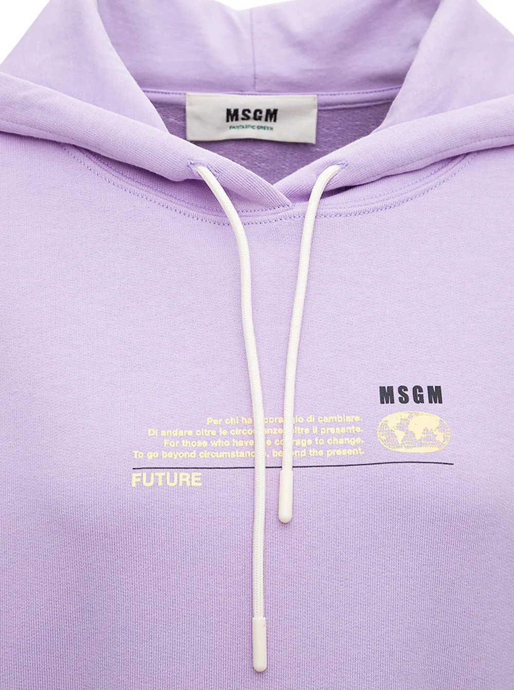 MSGM Logo Printed Drawstring Hoodie