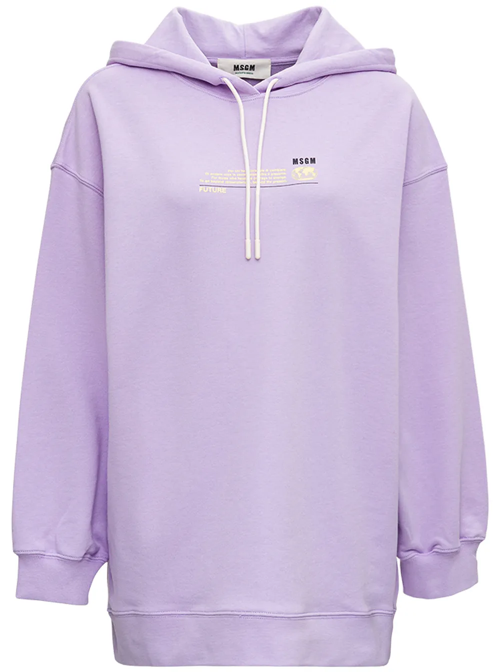 MSGM Logo Printed Drawstring Hoodie