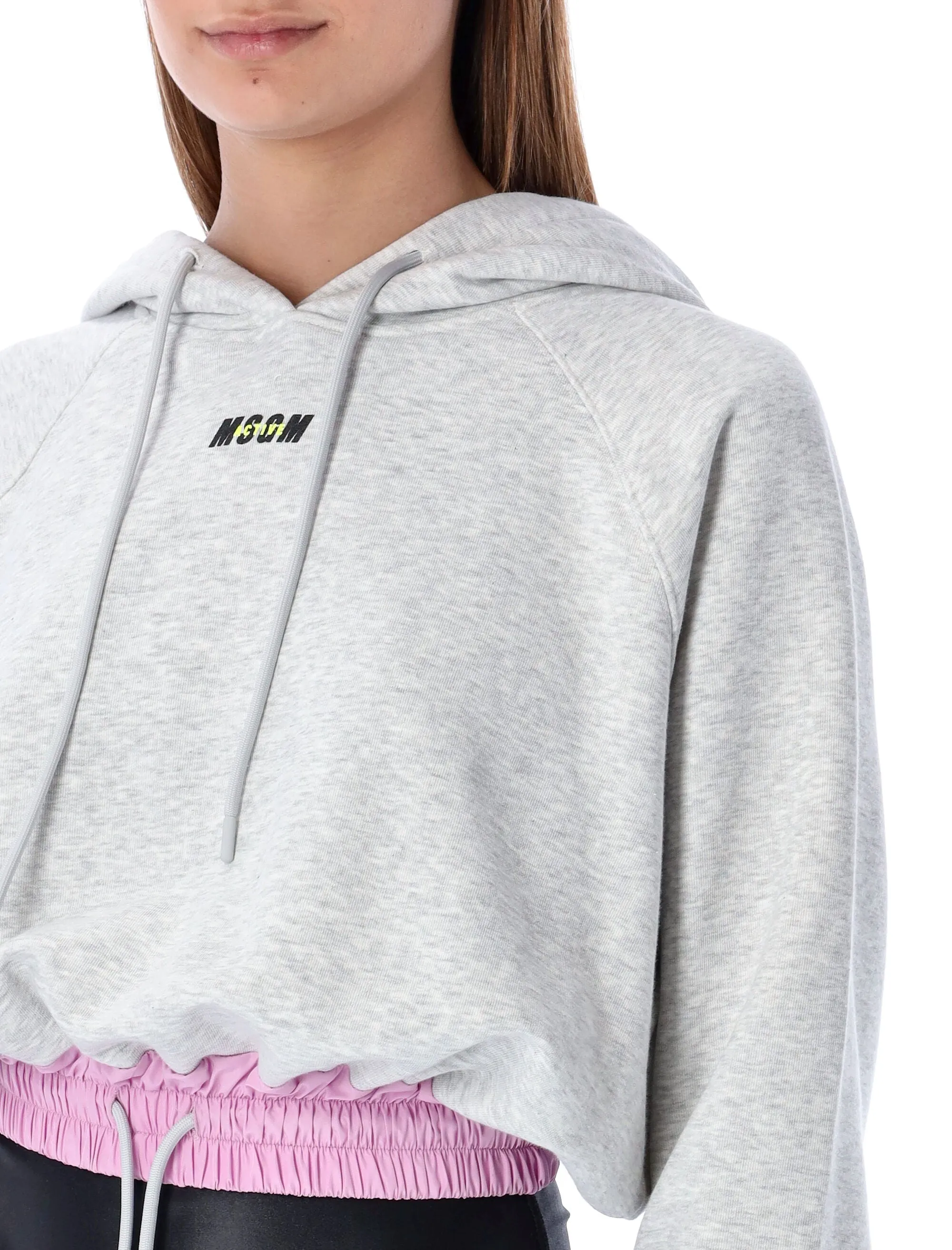 MSGM Logo Printed Drawstring Hoodie