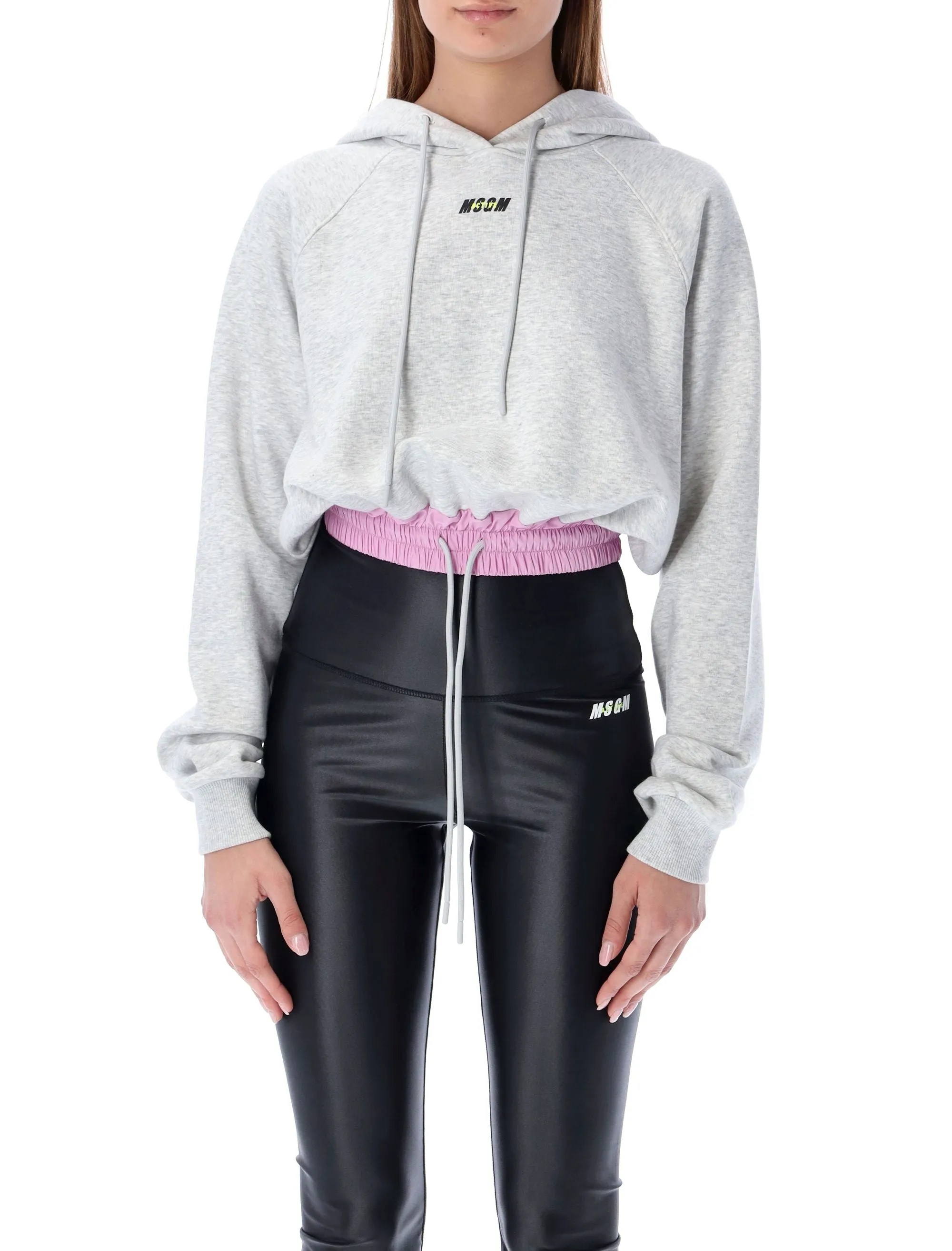 MSGM Logo Printed Drawstring Hoodie