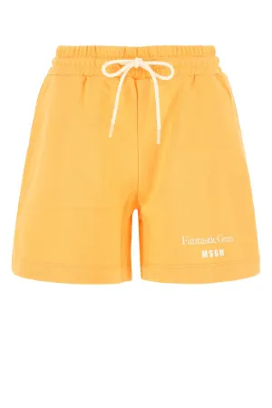 MSGM Logo Printed Drawstring Shorts