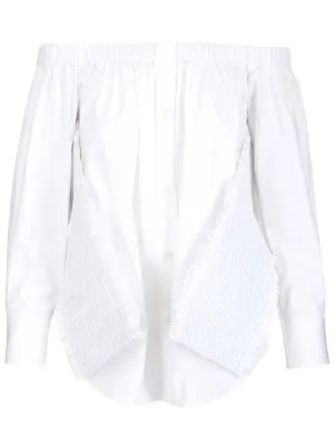 MSGM Off-Shoulder Halterneck Shirt