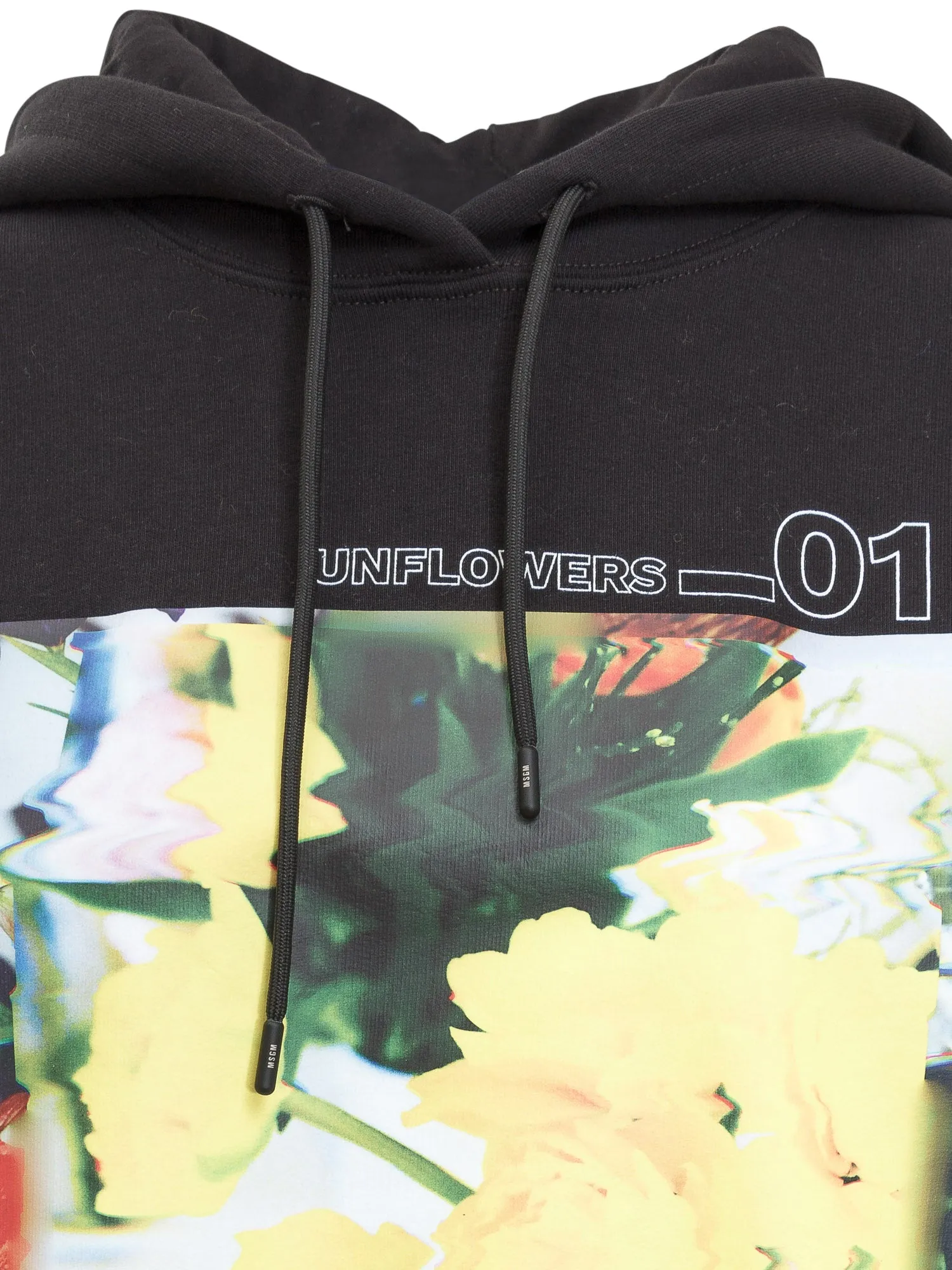 MSGM Oversized Graphic Print Drawstring Hoodie