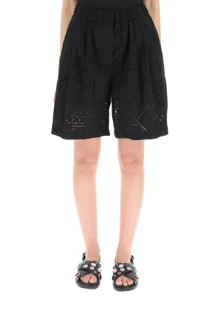 MSGM Perforated Elasticated-Waist Shorts