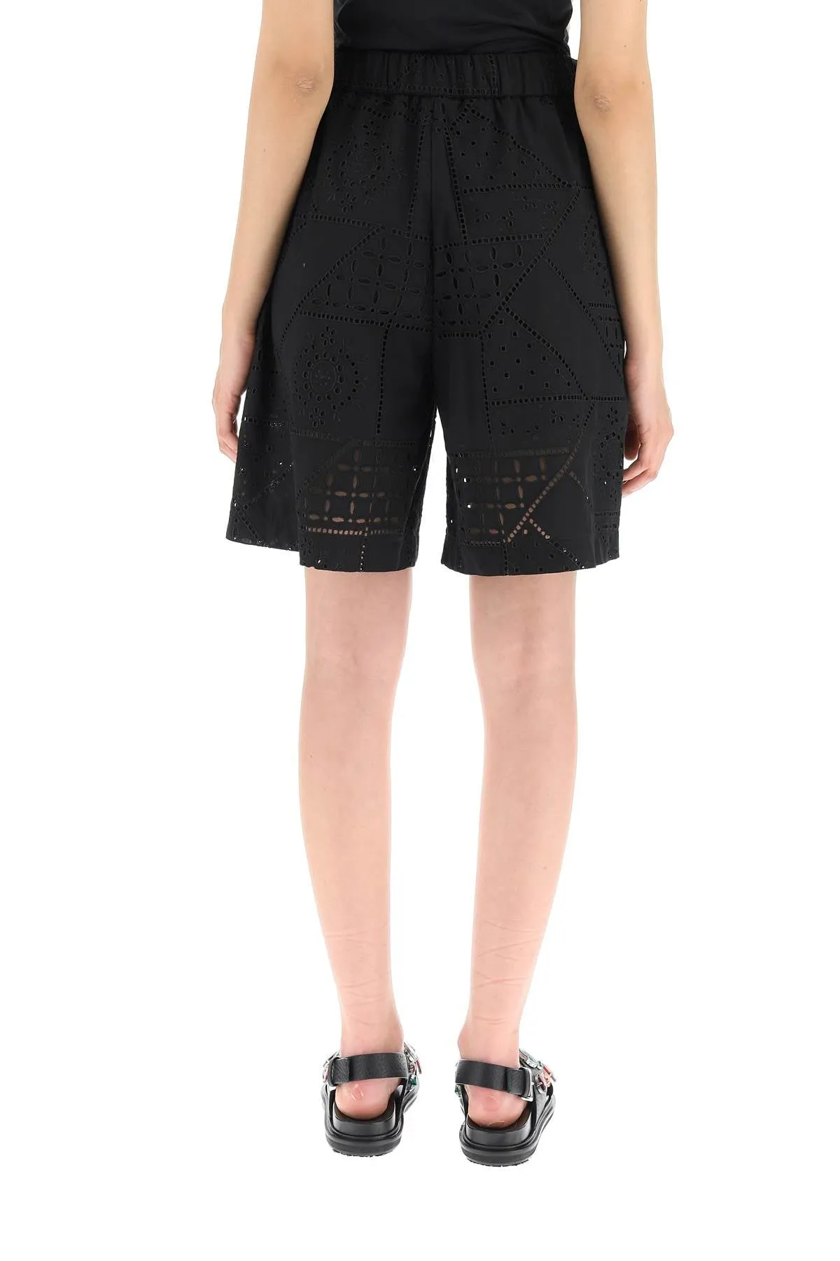 MSGM Perforated Elasticated-Waist Shorts