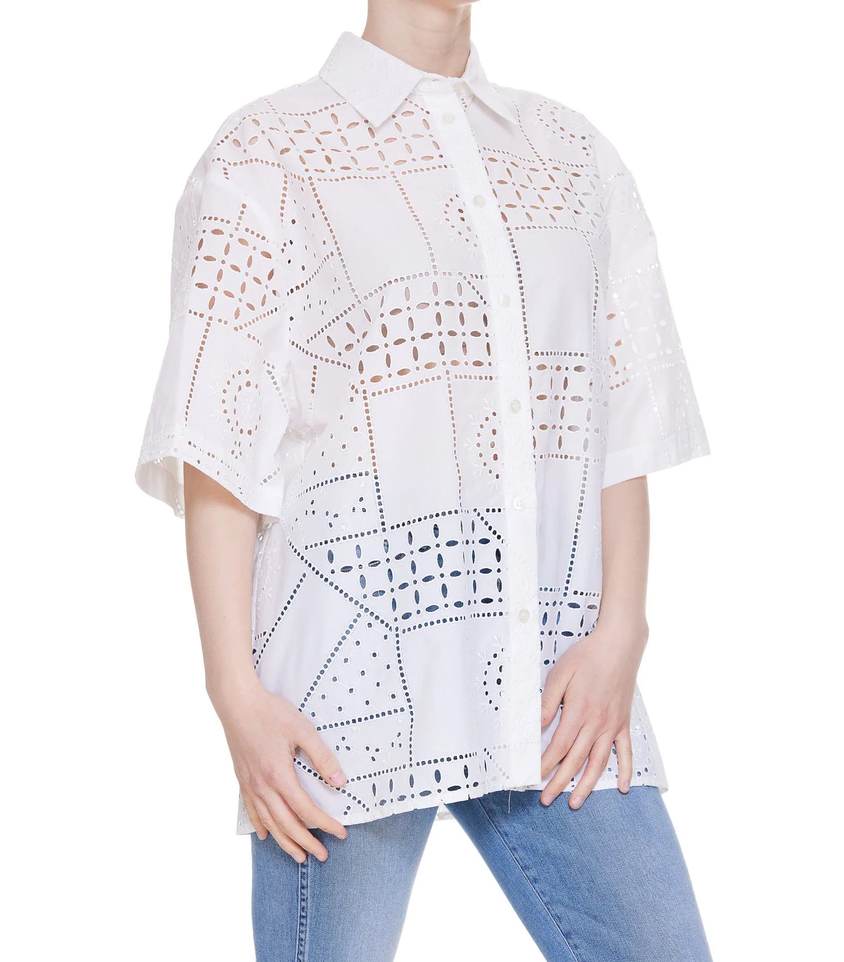 MSGM Perforated Short-Sleeved Shirt