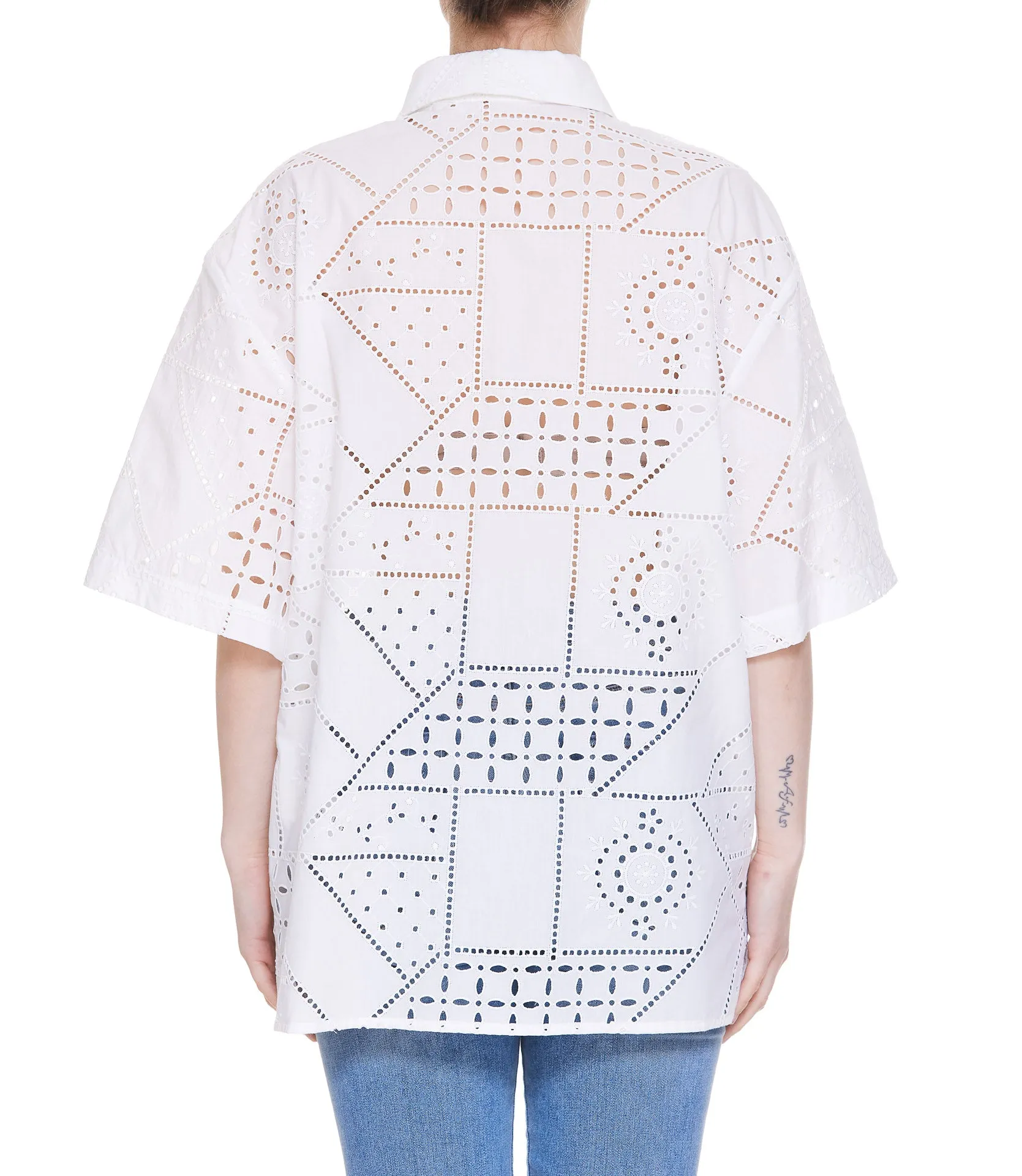 MSGM Perforated Short-Sleeved Shirt