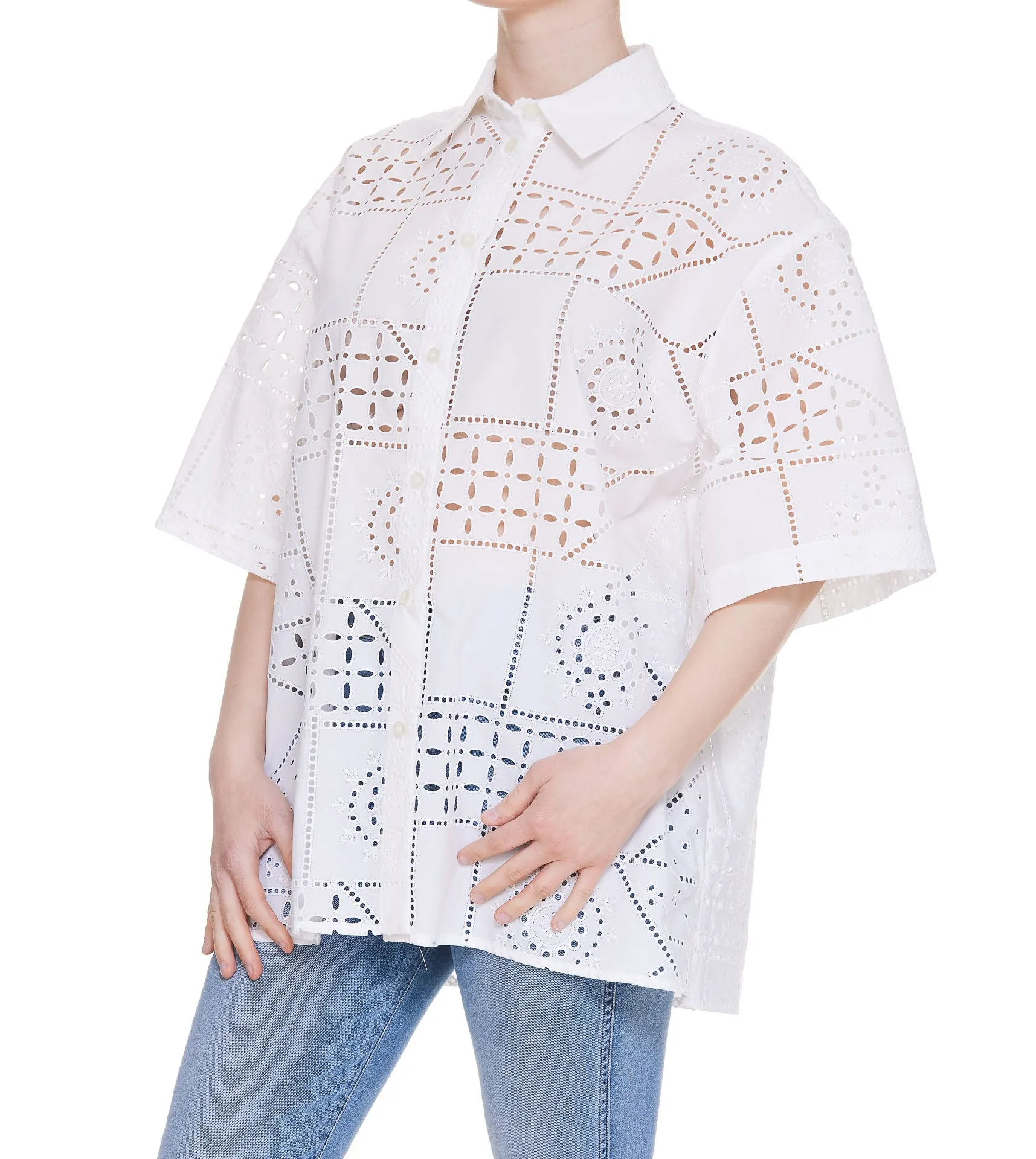 MSGM Perforated Short-Sleeved Shirt