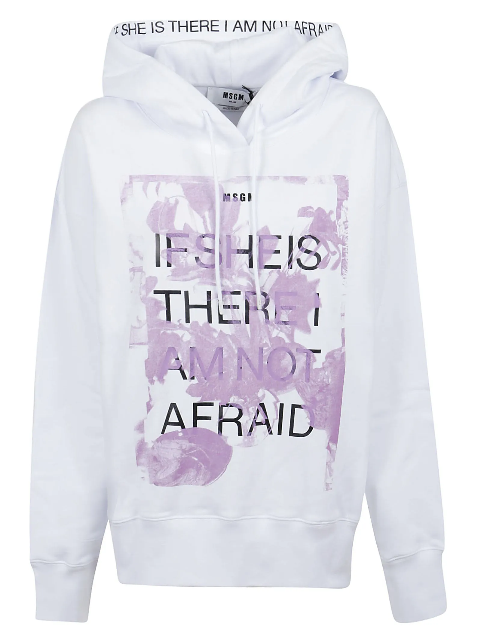 MSGM Printed Drawstring Hoodie