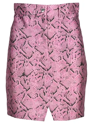 MSGM Printed Slit Mini Skirt