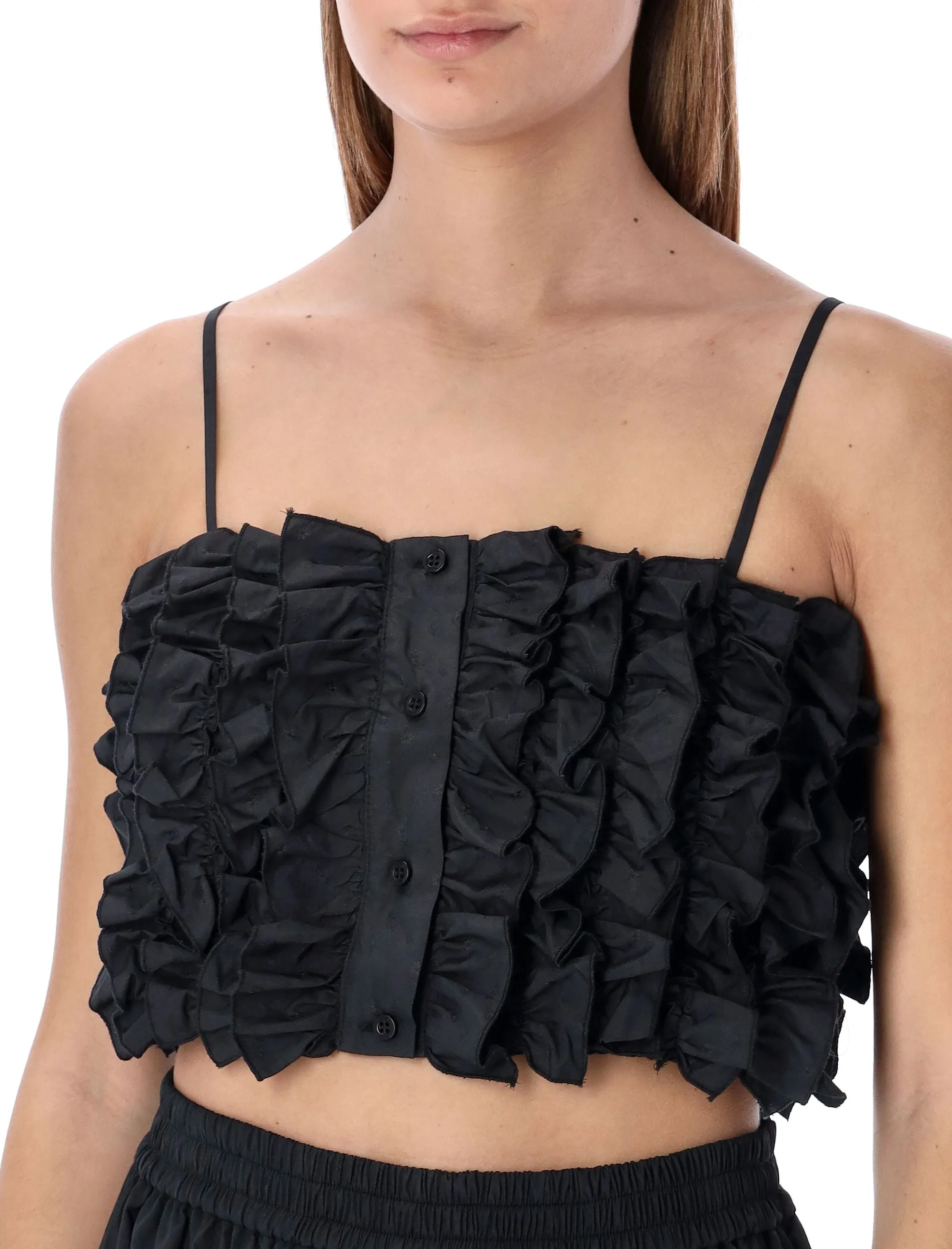 MSGM Ruffled Crop Top